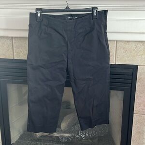 LUXE BY ERIC SIGNATURE CROPPED BLACK PANTS